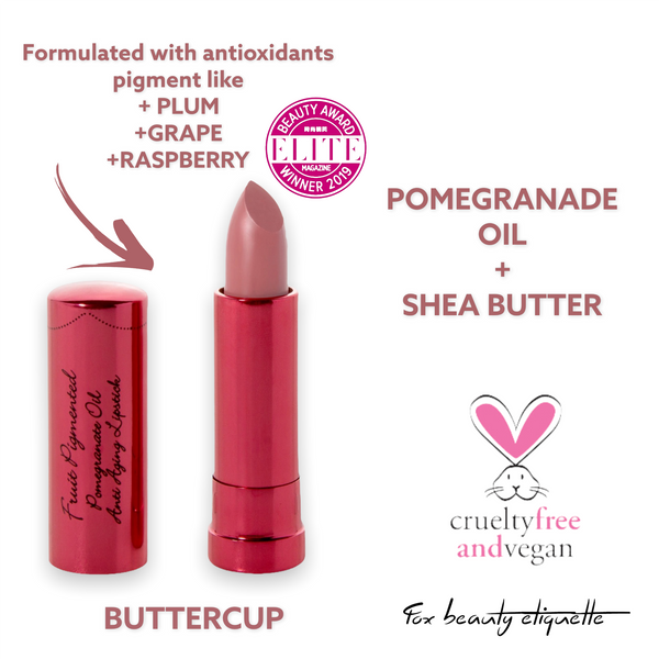100% PURE - Fruit Pigmented® Pomegranate Oil Anti Aging Lipstick-BUTTERCUP-